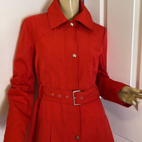 NEW Guess Mini Trench Coat Red Monogram Lining - Picture 3 of 9